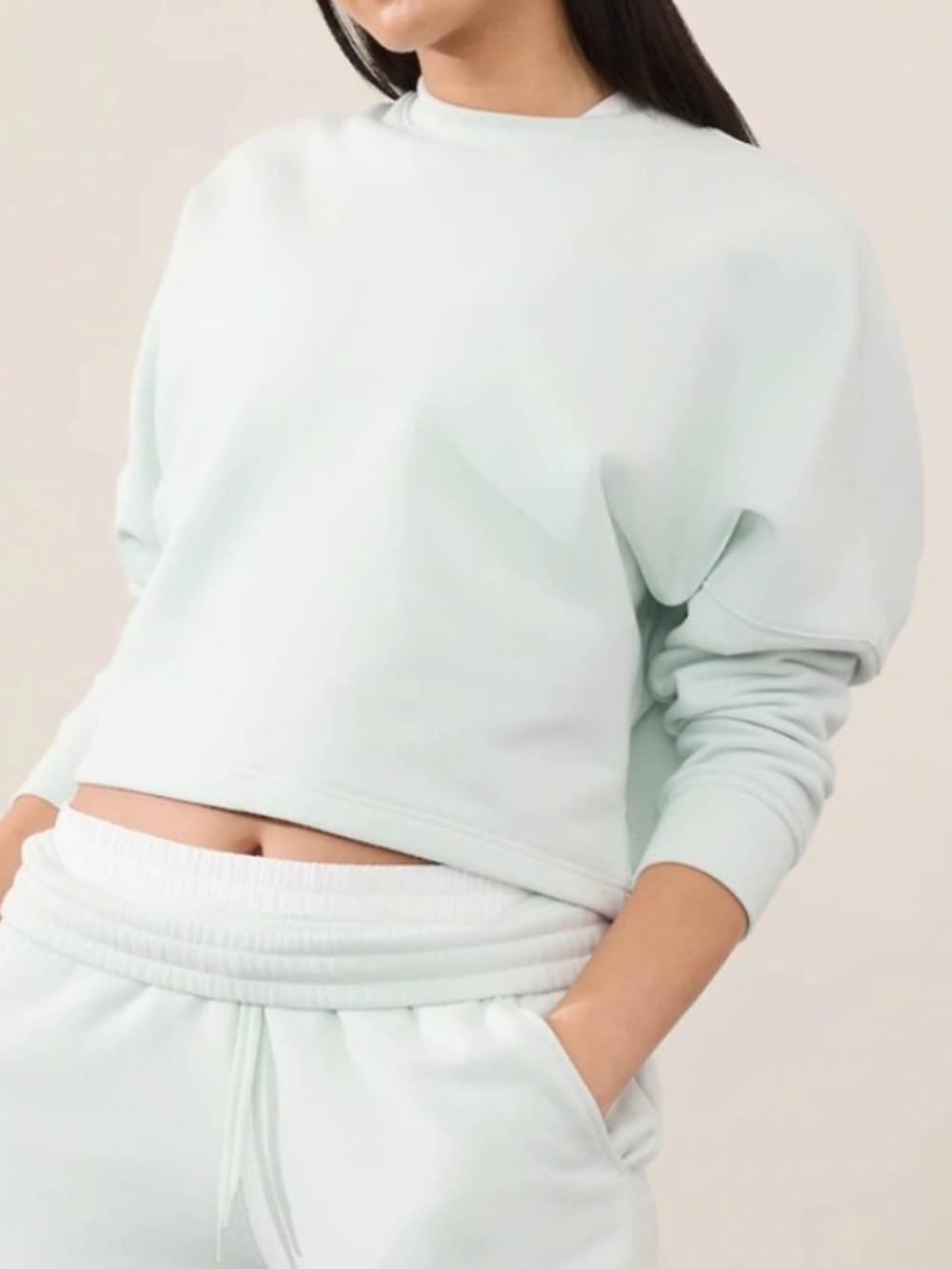 Athleta cropped crewneck sweatshirt